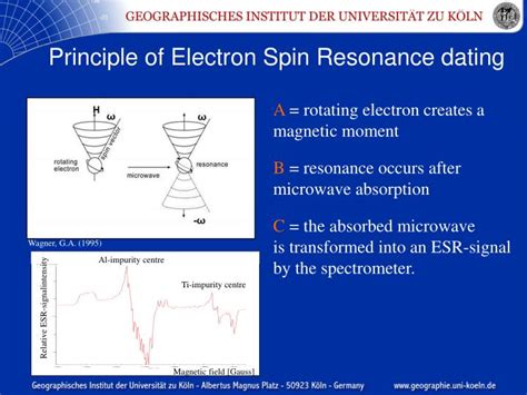 electron spin resonance dating range
